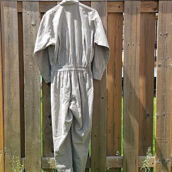 VINTAGE Diane Von Furstenberg SPORT Women's Stripe Jumpsuit Size 12 - Picture 2 of 8